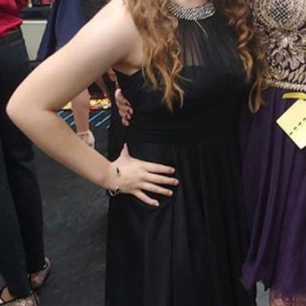 Junior’s Sparkle Halter Dress